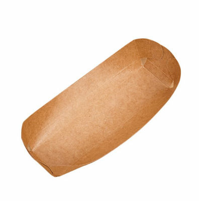 FDA Cardboard Takeaway Boxes Paper Boat Box Glossy Lamination
