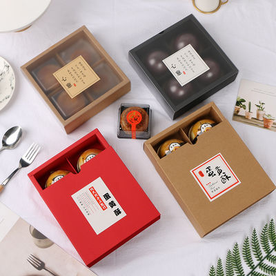 120Gsm-200gsm PMS Dessert Takeaway Boxes Mini Cupcake Boxes Holds 4